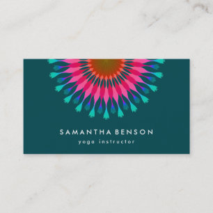 Elegant Lotus Flower Logo Yoga Business Card