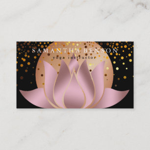 Elegant Lotus Flower Logo Yoga Business Card