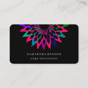 Elegant Lotus Flower Logo Yoga Business Card