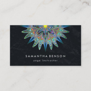 Elegant Lotus Flower Logo Yoga Business Card
