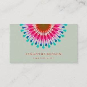 Elegant  Lotus Flower Logo Yoga Business Card