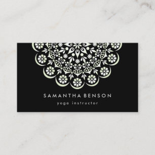Elegant Lotus Flower Logo Yoga Business Card