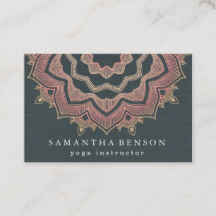 Elegant Lotus Flower Logo Yoga Business Card