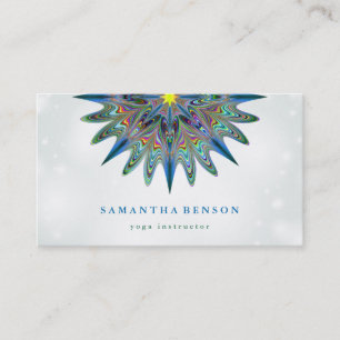 Elegant Lotus Flower Logo Yoga Business Card