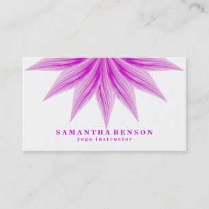 Elegant Lotus Flower Logo Yoga Business Card