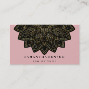 Elegant Lotus Flower Logo Yoga Business Card