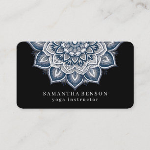 Elegant Lotus Flower Logo Yoga Business Card