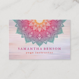 Elegant Lotus Flower Logo Yoga Business Card