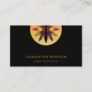 Elegant Lotus Flower Logo Yoga Business Card