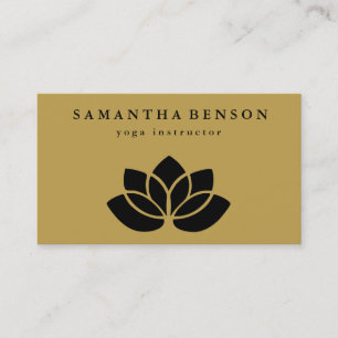 Elegant Lotus Flower Logo Yoga Business Card