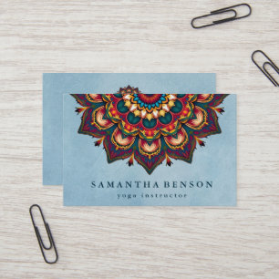 Elegant Lotus Flower Logo Yoga Business Card