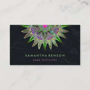Elegant Lotus Flower Logo Yoga Business Card