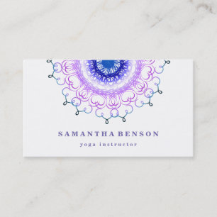 Elegant Lotus Flower Logo Yoga Business Card