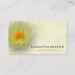 Elegant Lotus Flower Logo Yoga Business Card