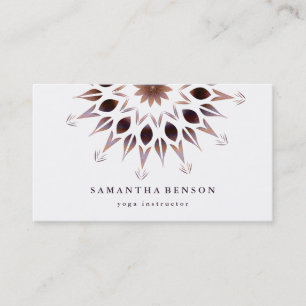 Elegant Lotus Flower Logo Yoga Business Card