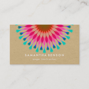 Elegant Lotus Flower Logo Yoga Business Card