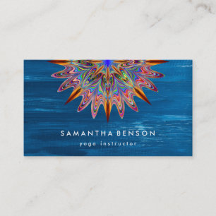 Elegant Lotus Flower Logo Yoga Business Card