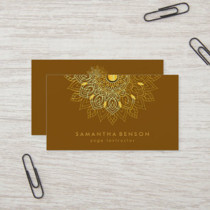 Elegant Lotus Flower Logo Yoga Business Card