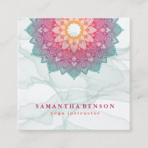 Elegant Lotus Flower Logo Yoga Business Card