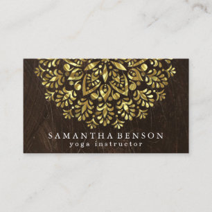 Elegant Lotus Flower Logo Yoga Business Card
