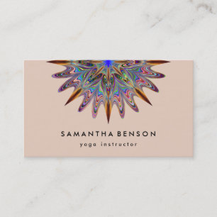 Elegant Lotus Flower Logo Yoga Business Card