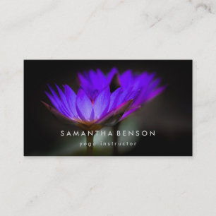Elegant Lotus Flower Logo Yoga Business Card
