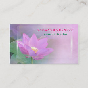 Elegant Lotus Flower Logo Yoga Business Card