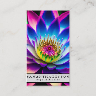 Elegant Lotus Flower Logo Yoga Business Card
