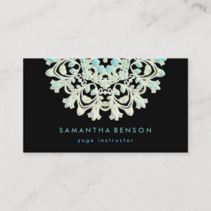 Elegant Lotus Flower Logo Yoga Business Card