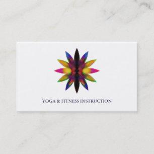 Elegant Lotus Flower Logo Yoga Business Card