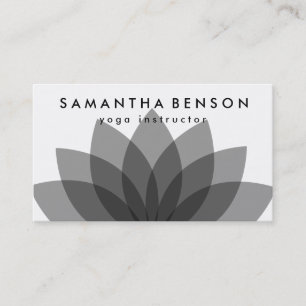 Elegant Lotus Flower Logo Yoga Business Card