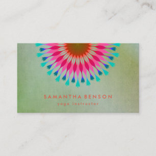 Elegant  Lotus Flower Logo Yoga Business Card