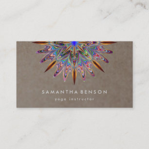 Elegant Lotus Flower Logo Yoga Business Card