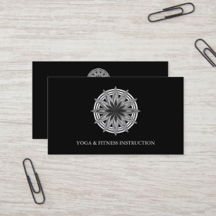 Elegant Lotus Flower Logo Yoga Business Card
