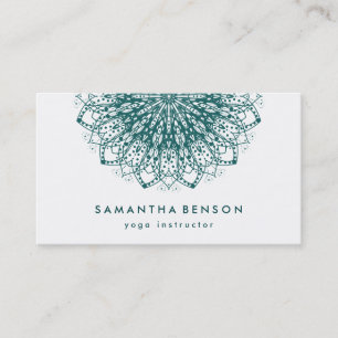 Elegant Lotus Flower Logo Yoga Business Card