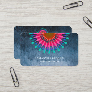 Elegant Lotus Flower Logo Yoga Business Card