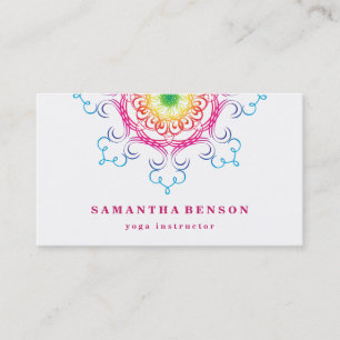 Elegant Lotus Flower Logo Yoga Business Card