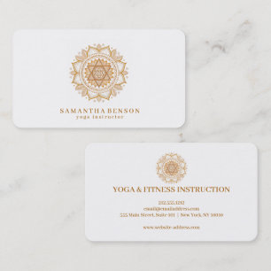 Elegant Lotus Flower Logo Yoga Business Card