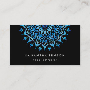 Elegant Lotus Flower Logo Yoga Business Card