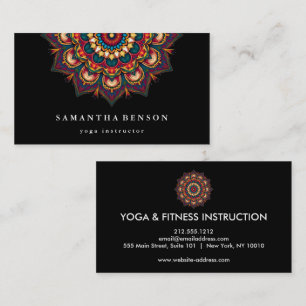 Elegant Lotus Flower Logo Yoga Business Card