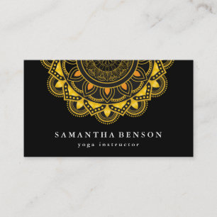 Elegant  Lotus Flower Logo Yoga Business Card