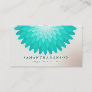 Elegant  Lotus Flower Logo Yoga Business Card