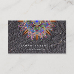 Elegant Lotus Flower Logo Yoga Business Card