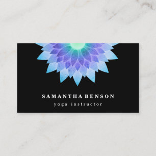 Elegant Lotus Flower Logo Yoga Business Card
