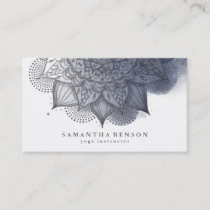 Elegant Lotus Flower Logo Yoga Business Card