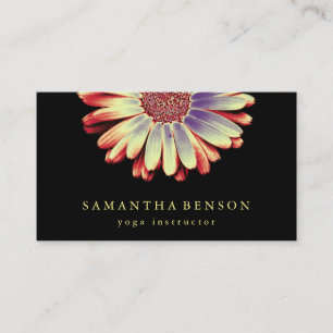 Elegant Lotus Flower Logo Yoga Business Card