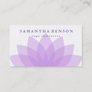 Elegant Lotus Flower Logo Yoga Business Card