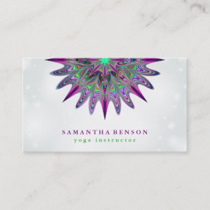 Elegant Lotus Flower Logo Yoga Business Card