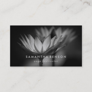 Elegant Lotus Flower Logo Yoga Business Card