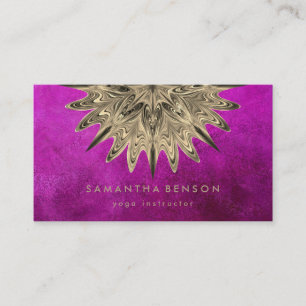Elegant Lotus Flower Logo Yoga Business Card